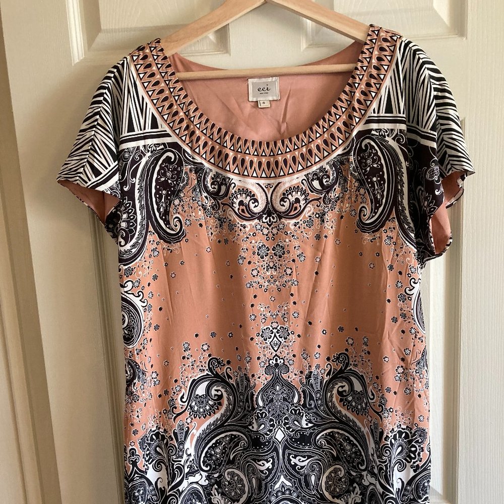 eci New York - Silk Shift Dress -  EUC